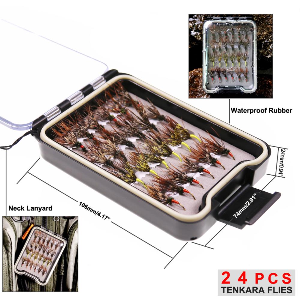 Bimoo 24PCS/Box Tenkara Flies  - Fishing Hook Size ulasan dan harga