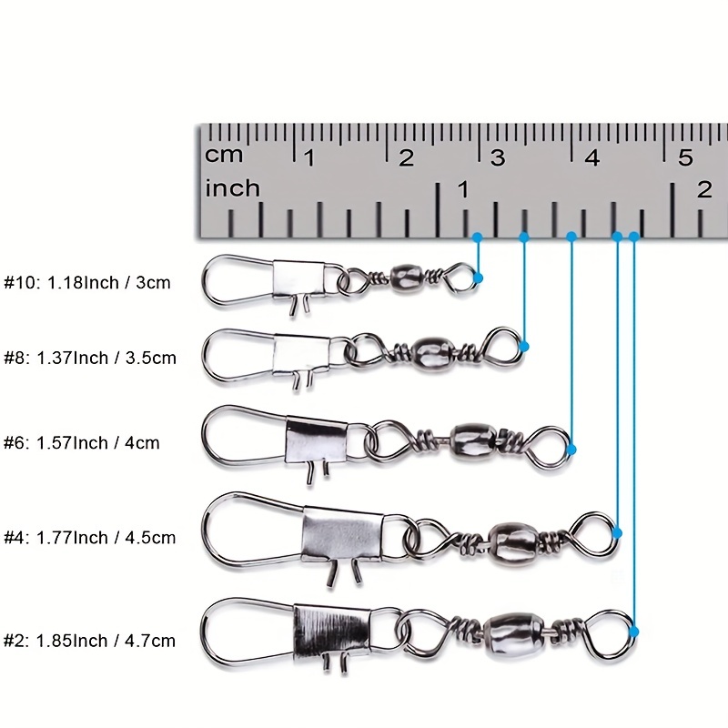 50/200pcs Barrel Snap Swivel F - Fishing Hook Offset ulasan dan harga