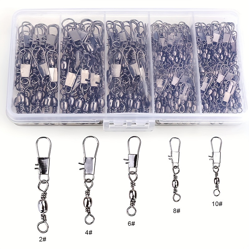 50/200pcs Barrel Snap Swivel F - Fishing Hook Offset ulasan dan harga